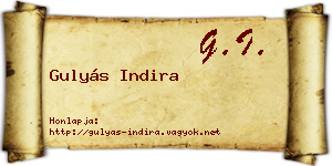Gulyás Indira névjegykártya